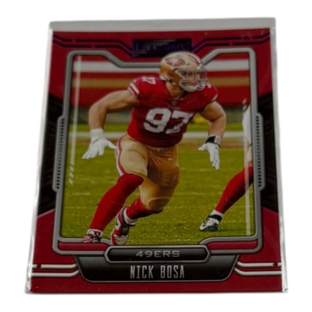 2021 Panini Playbook Nick Bosa San Francisco 49ers Red Parallel Card 77 NFL